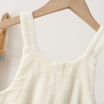 幼児用無地ヴィンテージコーデュロイポケットオーバーオール - image 9