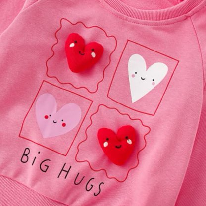 BIG HUGS幼児用女の子ハートチェック柄ラウンジセット - image 4