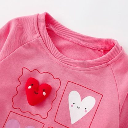 BIG HUGS幼児用女の子ハートチェック柄ラウンジセット - image 3