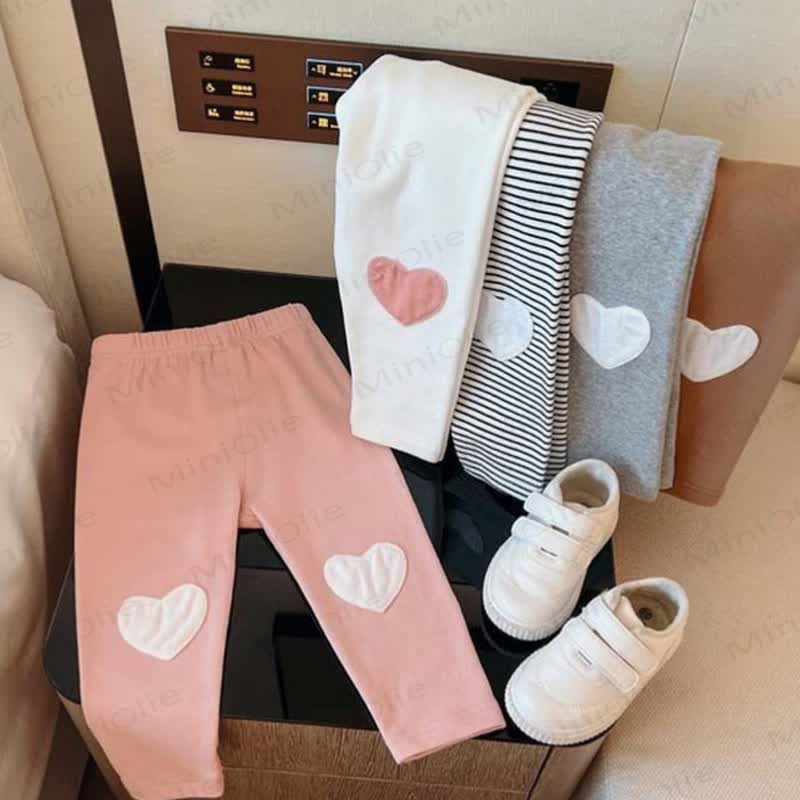 幼児用ハートパッチレギンス - image 3