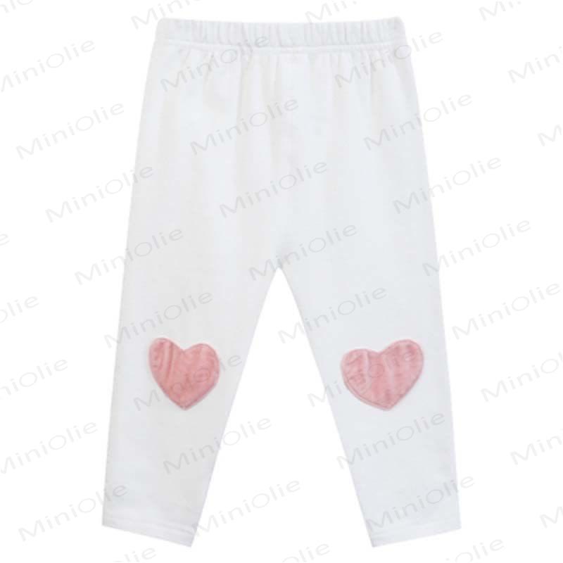 幼児用ハートパッチレギンス - 白 - 6～7歳 - image 4