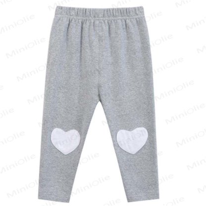 幼児用ハートパッチレギンス - グレー - 6～7歳 - image 5