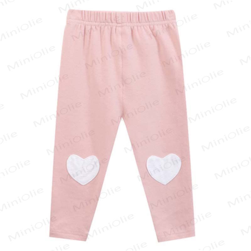 幼児用ハートパッチレギンス - ピンク - 6～7歳 - image 6