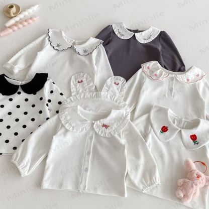 ベビーガール用ピーターパンカラーTシャツ - image 2