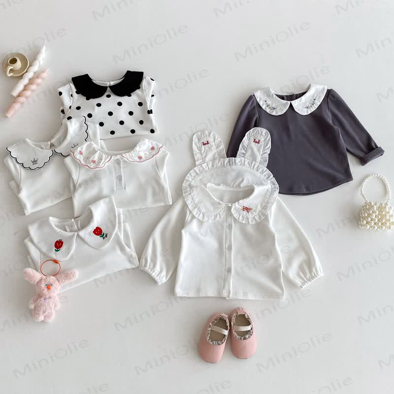 ベビーガール用ピーターパンカラーTシャツ - image 3