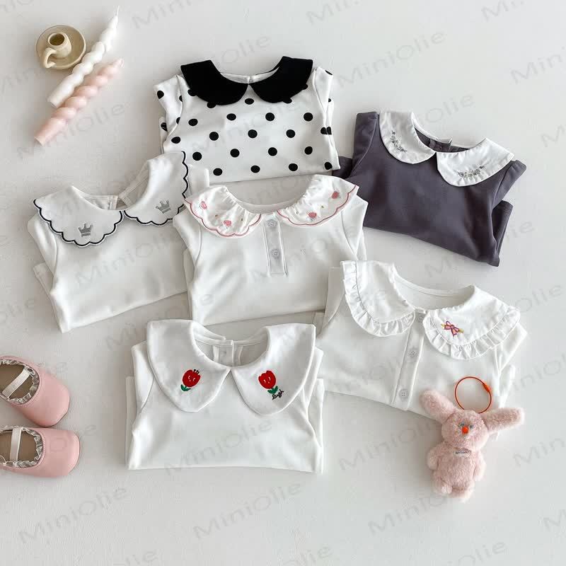 ベビーガール用ピーターパンカラーTシャツ - image 4