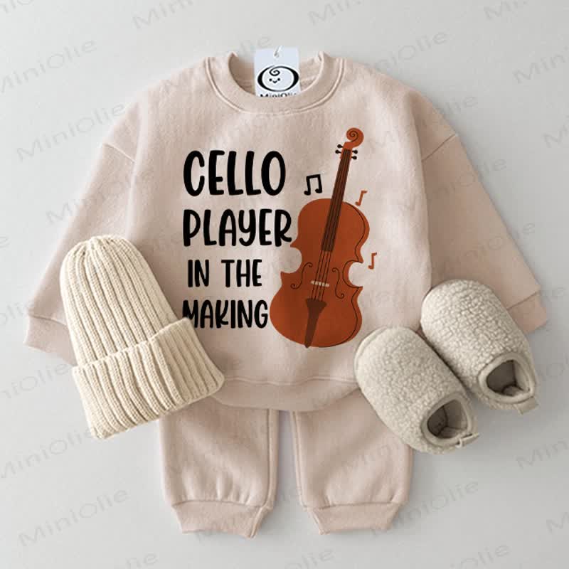 CELLO PLAYER IN THE MAKINGのベビーベージュスウェットシャツ2点セット - ベージュ - 2～3歳 - image 1