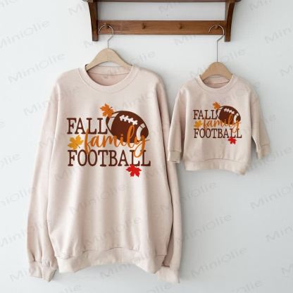 FALL FAMILY FOOTBALLベージュファミリースウェットシャツ - image 1