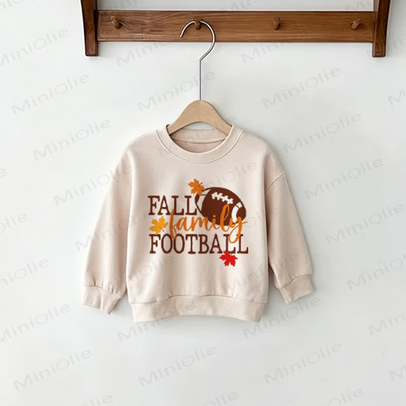 FALL FAMILY FOOTBALLベージュファミリースウェットシャツ - ベージュ - ベビースウェットシャツ: 2～3歳 - image 3