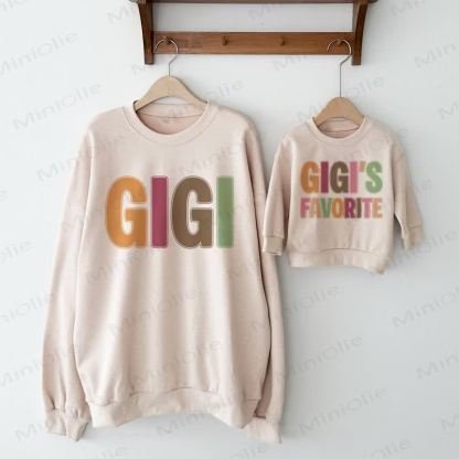 GIGI/GIGI'S FAVORITEベージュ ファミリースウェットシャツ - image 1