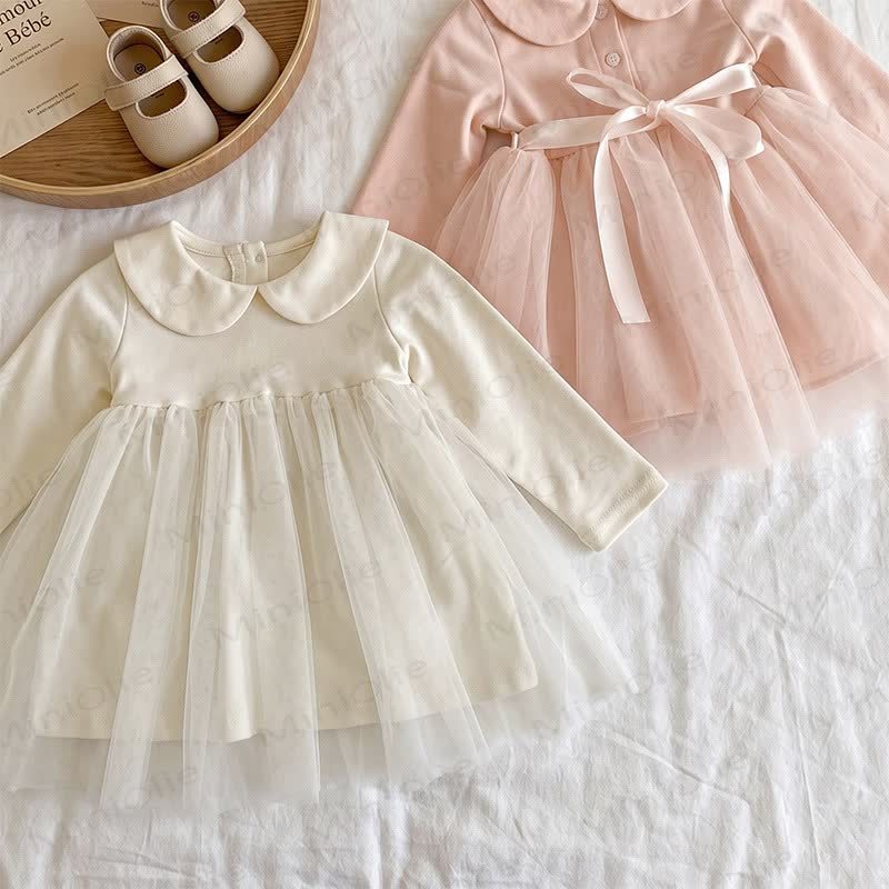 ベビー用ピーターパンカラー長袖Dress - image 1