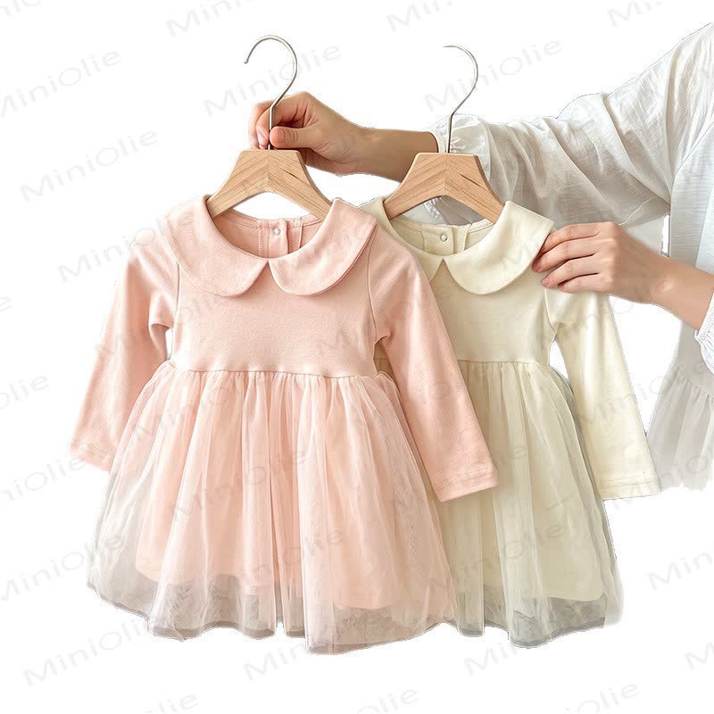 ベビー用ピーターパンカラー長袖Dress - image 2
