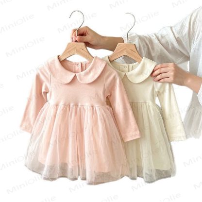 ベビー用ピーターパンカラー長袖Dress - image 2