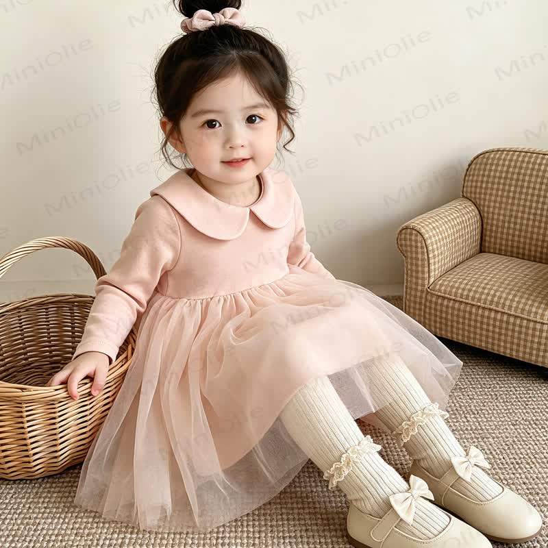 ベビー用ピーターパンカラー長袖Dress - image 7