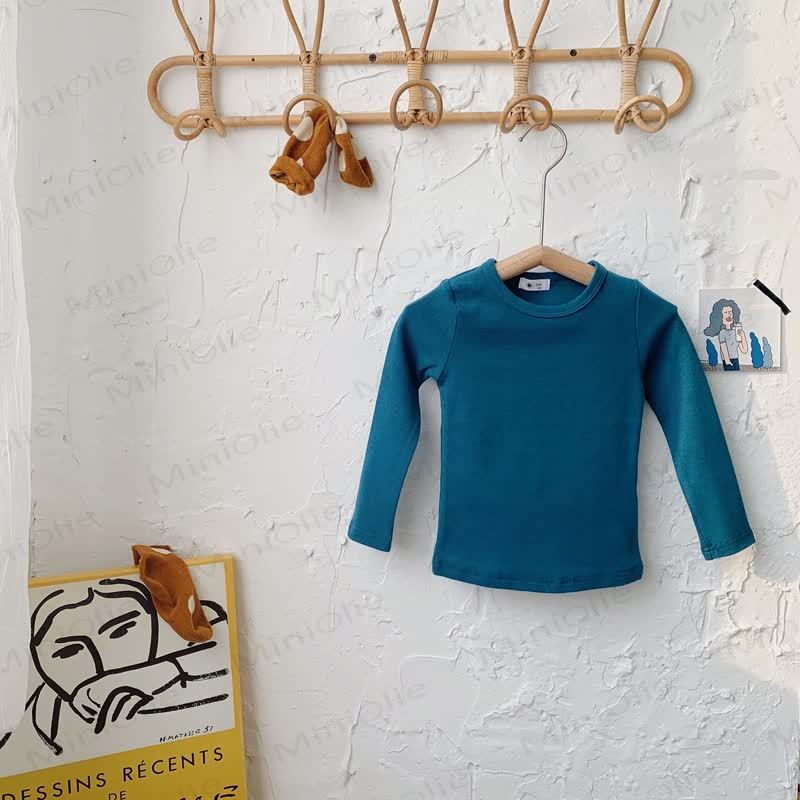 幼児用カジュアルクルーネック長袖シャツ - デニムブルー - 10-11歳 - image 14
