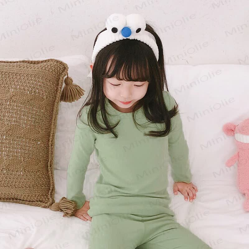 幼児用カジュアルクルーネック長袖シャツ - 抹茶グリーン - 10-11歳 - image 33