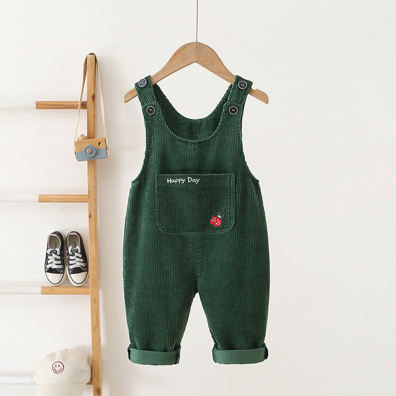 HAPPY DAY幼児用コーデュロイポケットオーバーオール - 緑 - 4～5歳 - image 3