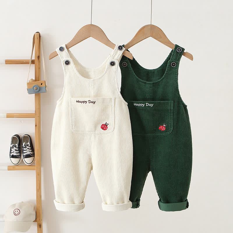 HAPPY DAY幼児用コーデュロイポケットオーバーオール - image 1