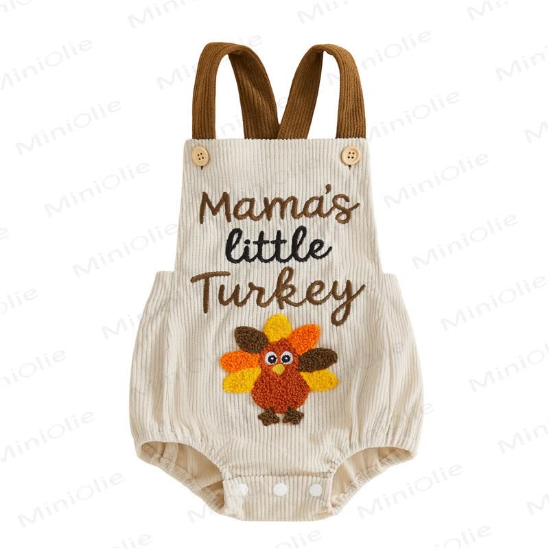 TURKEY/クロワッサン ベビー コーデュロイ サスペンダー ボディスーツ - リトルターキー - 12～18ヶ月 - image 2