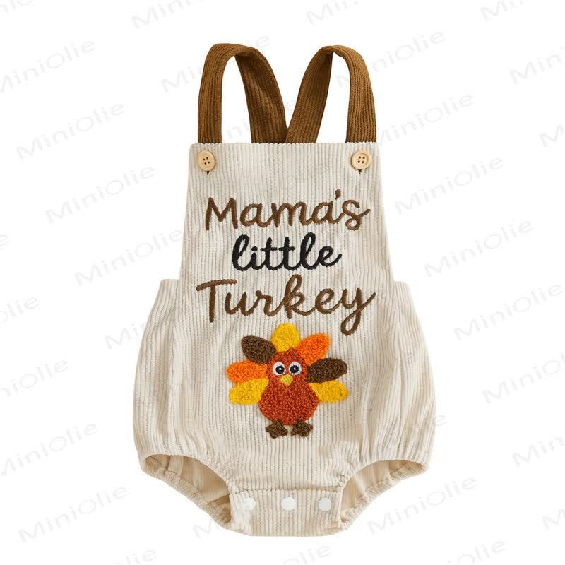 TURKEY/クロワッサン ベビー コーデュロイ サスペンダー ボディスーツ - リトルターキー - 12～18ヶ月 - image 2