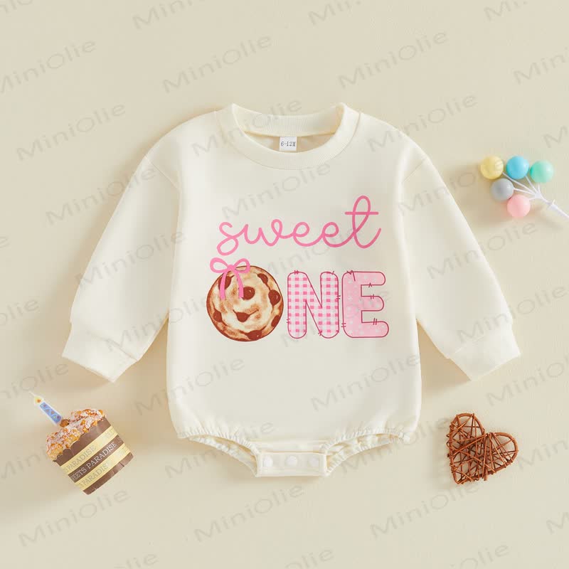 SWEET ONEベビーバースデー ドーナツ ボディスーツ - 白 - 12～18ヶ月 - image 2
