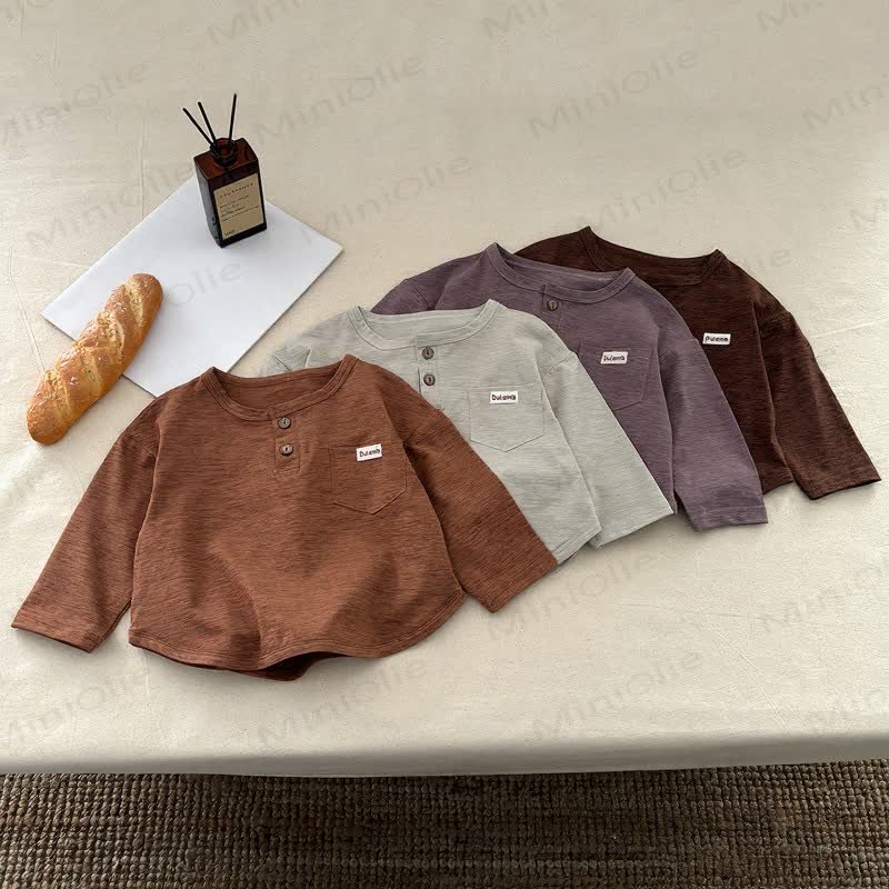 DULAMBベビー用無地長袖シャツ - image 1