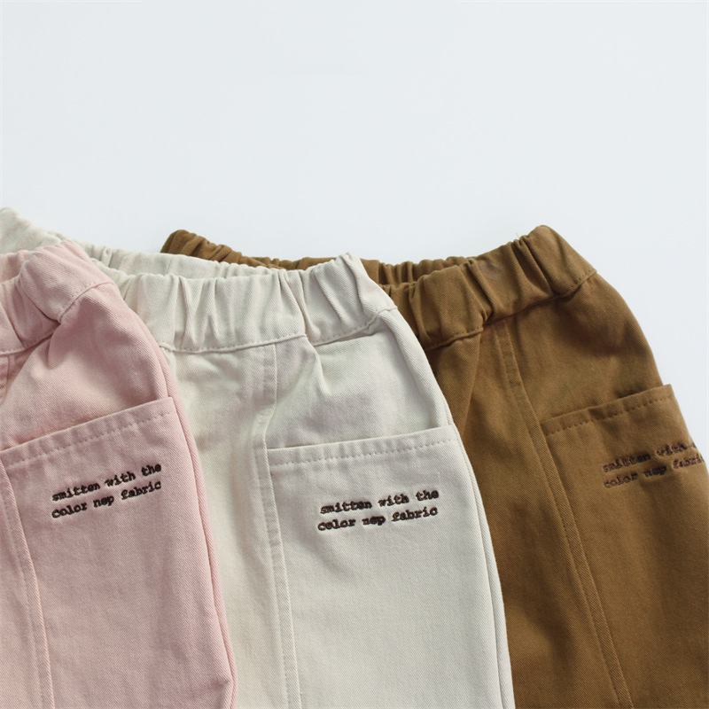 幼児用刺繍文字入り無地リラックスパンツ - image 6