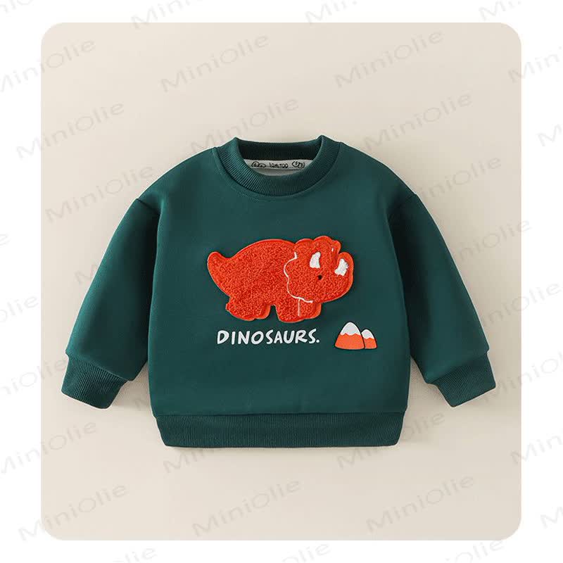幼児用ぬいぐるみアップリケ付きクルーネック スウェットシャツ - 緑 - 8-9T - image 5
