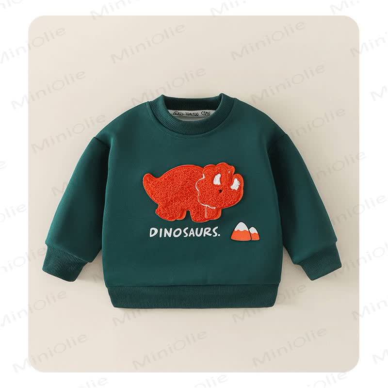 幼児用ぬいぐるみアップリケ付きクルーネック スウェットシャツ - 緑 - 8-9T - image 5