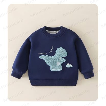 幼児用ぬいぐるみアップリケ付きクルーネック スウェットシャツ - 海軍 - 8-9T - image 6