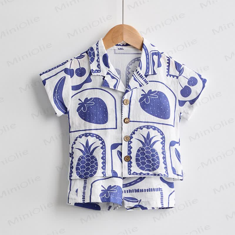 ベビー・幼児用フルーツ柄シャツ＆ショートパンツ 2点セット - image 2