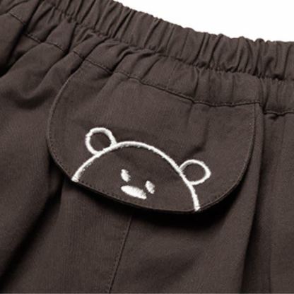 幼児用無地クマ柄フラップパンツ - image 6