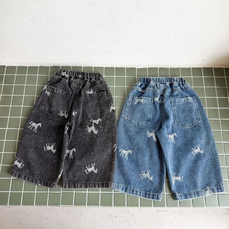 幼児用馬柄デニムパンツ - image 5