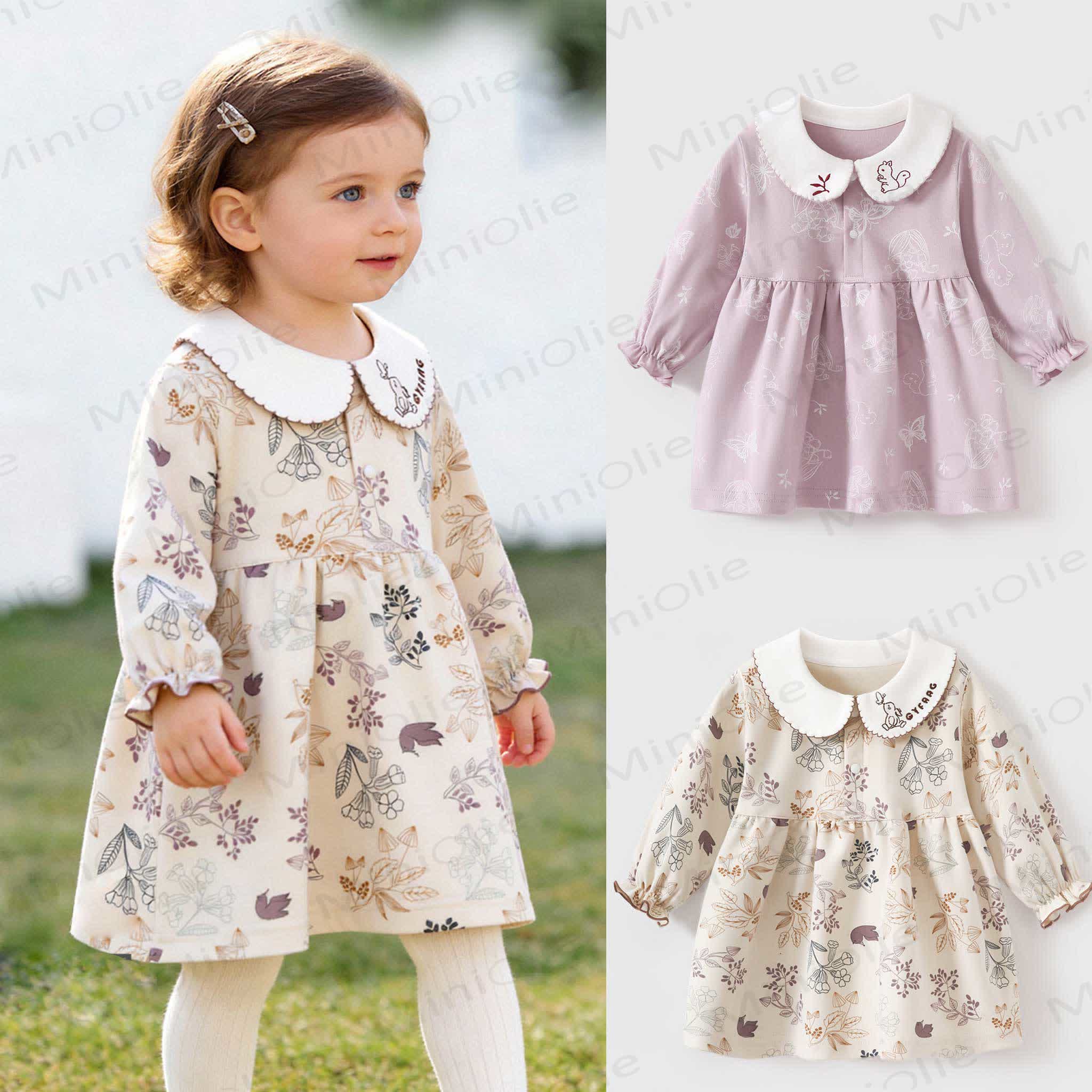 ベビー用ヴィンテージフローラルピーターパンカラーDress - image 1