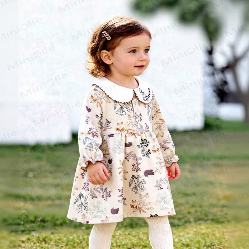 ベビー用ヴィンテージフローラルピーターパンカラーDress - image 4