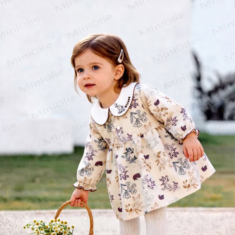 ベビー用ヴィンテージフローラルピーターパンカラーDress - image 3