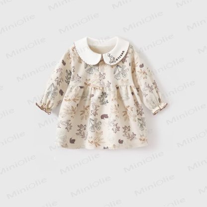 ベビー用ヴィンテージフローラルピーターパンカラーDress - ベージュ - 2～3歳 - image 2