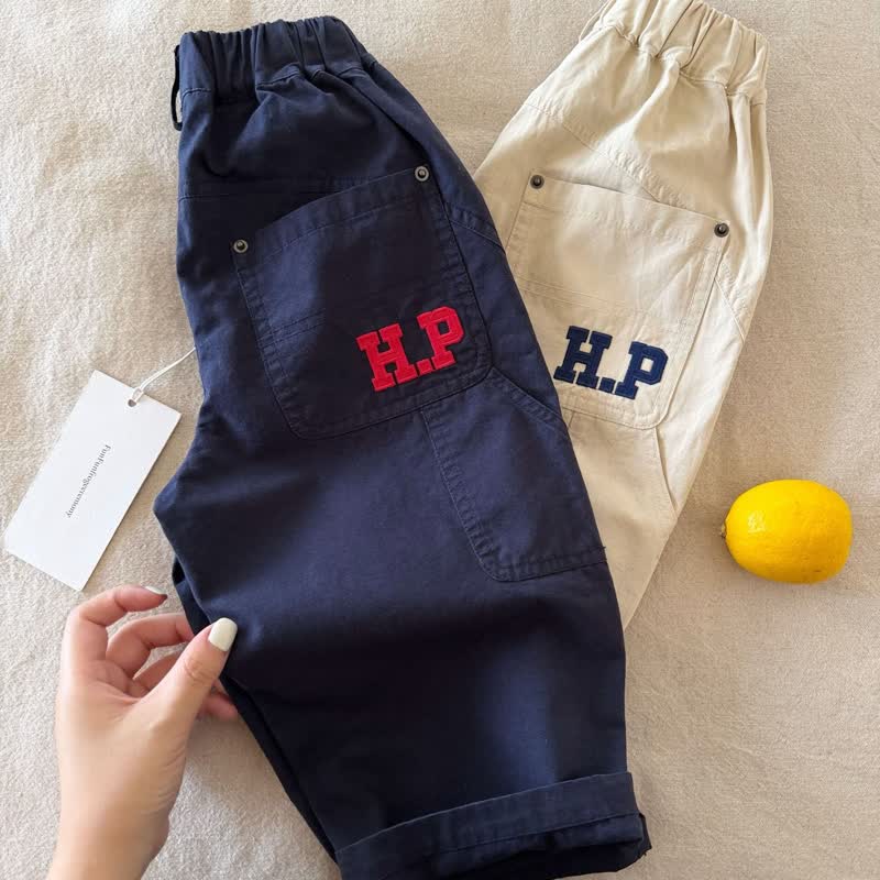 H.P 幼児用リラックスカーゴパンツ - 青 - 8-9T - image 2