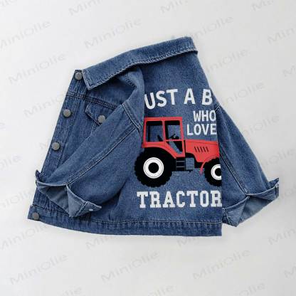 JUST A BOY WHO LOVES TRACTORSの幼児用デニムジャケット - 青 - 10-11歳 - image 1