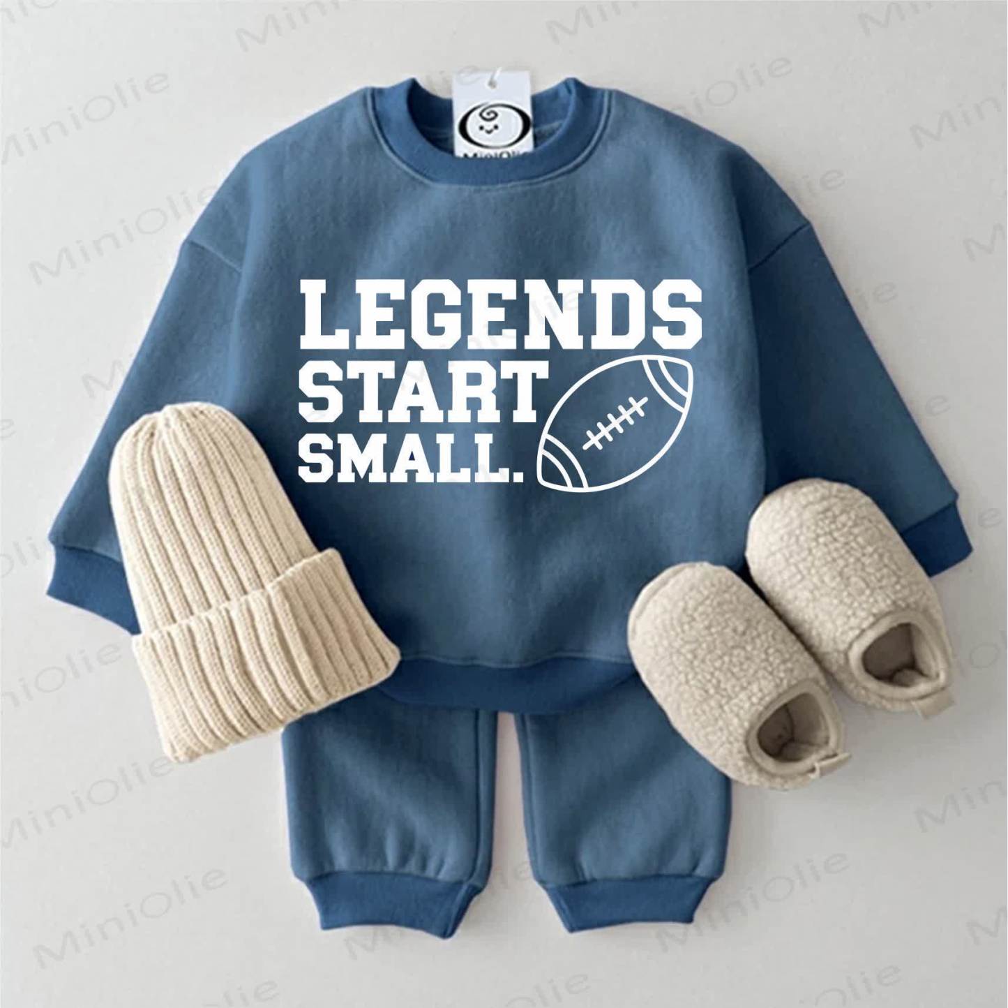 LEGENDS START SMALL.ベビー用スウェットシャツ2点セット（ブルー） - 青 - 2～3歳 - image 1