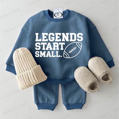 LEGENDS START SMALL.ベビー用スウェットシャツ2点セット（ブルー） - 青 - 2～3歳 - image 1