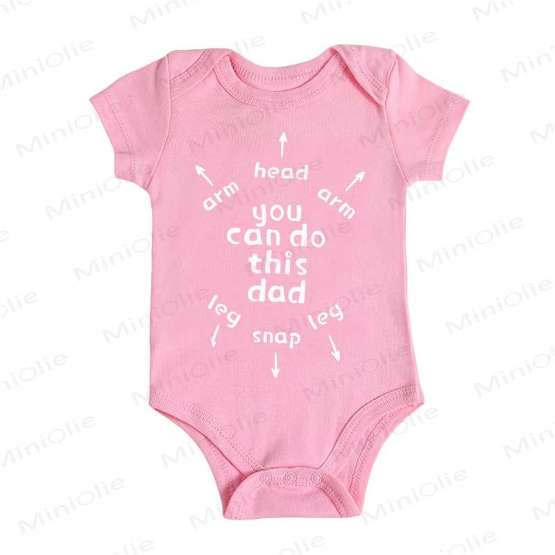 YOU CAN DO THIS DAD！ベビー用グラフィックボディスーツ - ピンク - 18～24ヶ月 - image 1