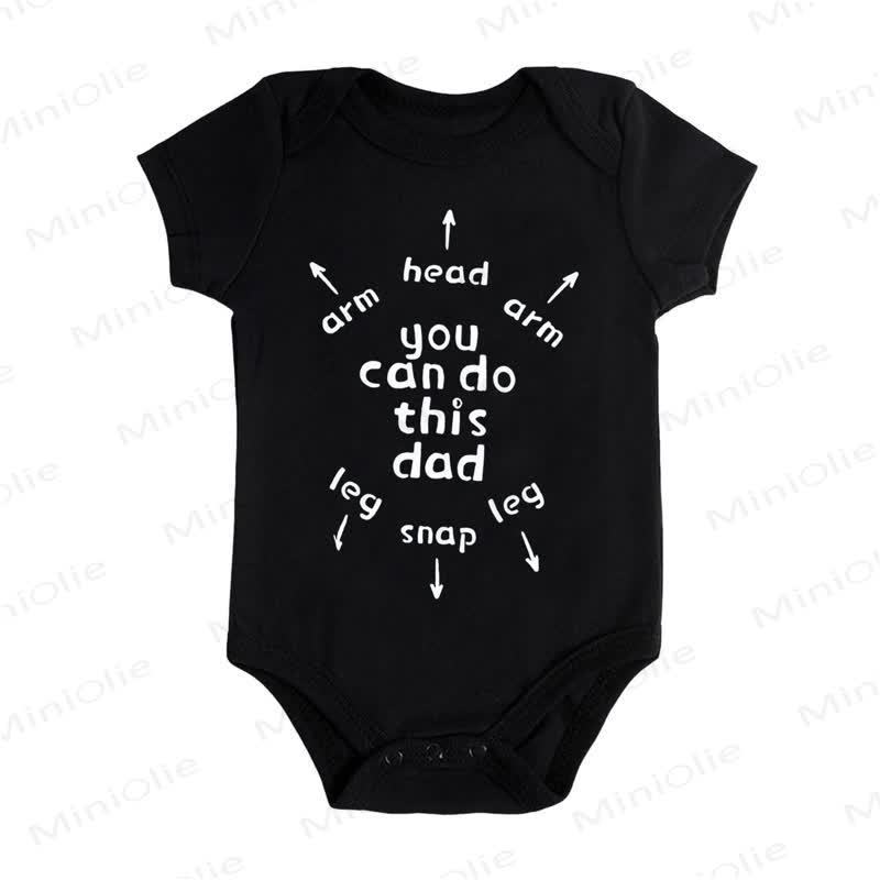 YOU CAN DO THIS DAD！ベビー用グラフィックボディスーツ - 黒 - 18～24ヶ月 - image 4
