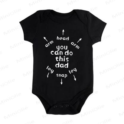 YOU CAN DO THIS DAD！ベビー用グラフィックボディスーツ - 黒 - 18～24ヶ月 - image 4