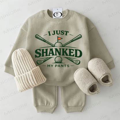 I JUST SHANKED MY PANTS！ベビー用スウェットシャツ 2点セット グレーグリーン - グレーグリーン - 2～3歳 - image 1