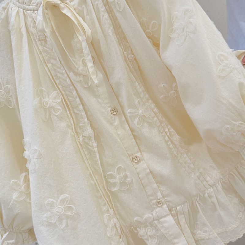 幼児・キッズ 女の子用 花柄ベージュDress - image 4