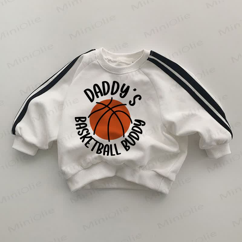 DADDY'S BASKETBALL BUDDYベビーホワイトスウェットシャツ - 白 - 2～3歳 - image 1
