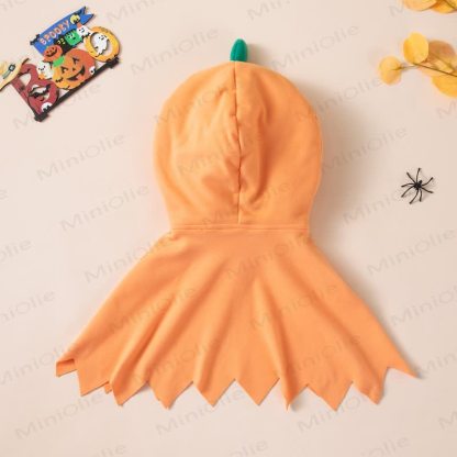 ベビーキュートパンプキンフード付きハロウィンケープコート - image 2