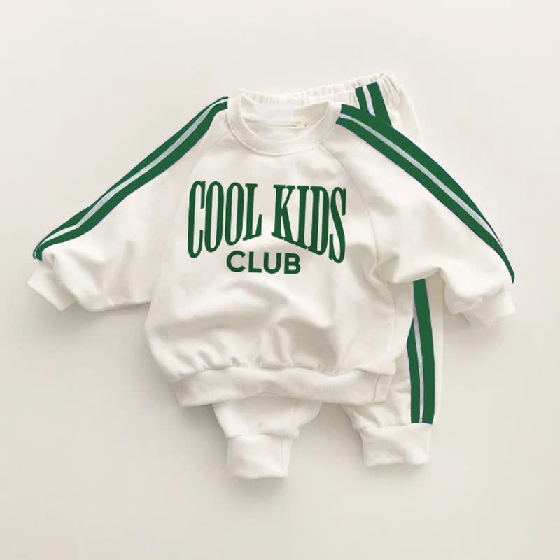 COOL KIDS CLUB・幼児用トラックスーツ 2点セット - ホワイト＆グリーン - 3～5歳 - image 1