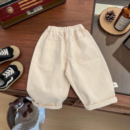 赤ちゃん・幼児用ゾウ柄ニットベスト、ベージュのTシャツ、またはパンツ - ベージュのパンツ - 3～4歳 - image 4